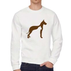 Cane Gatto felpa senza cappuccio personalizzata uomo digitalshirt bianca