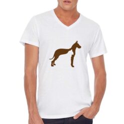 Cane Gatto t-shirt scollo a v personalizzata uomo digitalshirt bianca