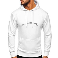 Car Silhouette felpa con cappuccio personalizzata uomo digitalshirt bianca