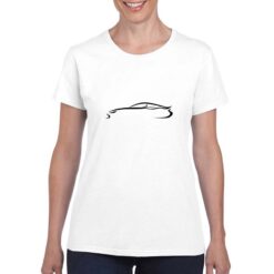 Car Silhouette t-shirt personalizzata donna digitalshirt bianco