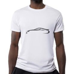 Car Silhouette t-shirt personalizzata uomo digitalshirt bianca