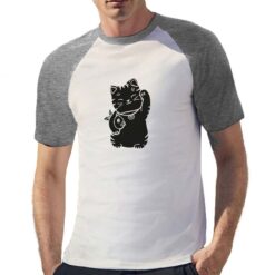 Cat Fish t-shirt bicolor personalizzata uomo digitalshirt grigia
