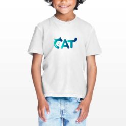 Cat t-shirt personalizzata bambino digitalshirt bianca