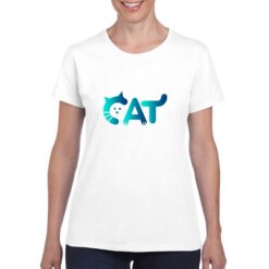 Cat t-shirt personalizzata donna digitalshirt bianco