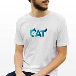 Cat t-shirt personalizzata uomo digitalshirt bianca