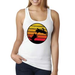 Cat Silhouette duo canottiera personalizzata donna digitalshirt bianca