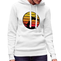 Cat Silhouette duo felpa con cappuccio personalizzata donna digitalshirt bianca.jpg