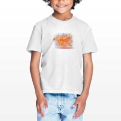 Cavallo Infuocato t-shirt personalizzata bambino digitalshirt bianca