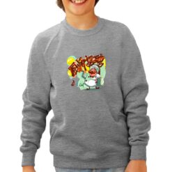 Chef Baffo felpa senza cappuccio personalizzata bambino digitalshirt grigia