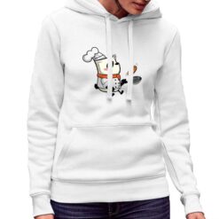 Chef Panda felpa con cappuccio personalizzata donna digitalshirt bianca.jpg