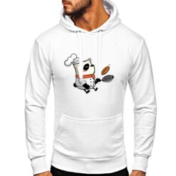 Chef Panda felpa con cappuccio personalizzata uomo digitalshirt bianca