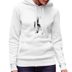 Chiave di Violino felpa con cappuccio personalizzata donna digitalshirt bianca.jpg