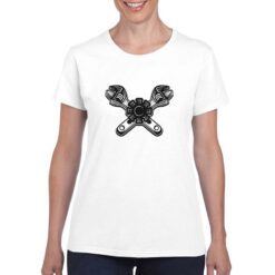 Chiavi Inglesi t-shirt personalizzata donna digitalshirt bianco
