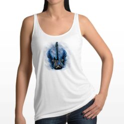 Chitarra Scheletro canottiera personalizzata donna digitalshirt bianca