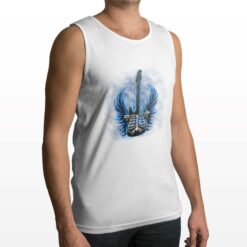 Chitarra Scheletro canotta personalizzata uomo digitalshirt bianca