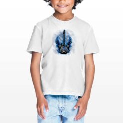 Chitarra Scheletro t-shirt personalizzata bambino digitalshirt bianca