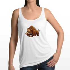 Cinghiale canottiera personalizzata donna digitalshirt bianca