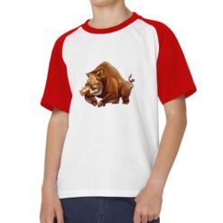 Cinghiale t-shirt bicolor personalizzata bambino digitalshirt rossa