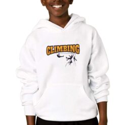 Climbing felpa con cappuccio personalizzata bambino digitalshirtbianco