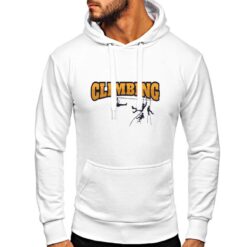 Climbing felpa con cappuccio personalizzata uomo digitalshirt bianca