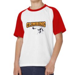 Climbing t-shirt bicolor personalizzata bambino digitalshirt rossa