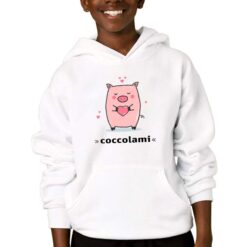 Coccolami felpa con cappuccio personalizzata bambino digitalshirtbianco