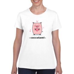 Coccolami t-shirt personalizzata donna digitalshirt bianco