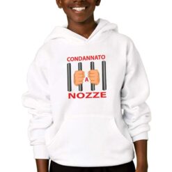 Condannato a Nozze felpa con cappuccio personalizzata bambino digitalshirtbianco