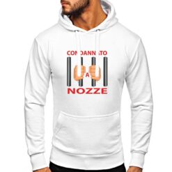 Condannato a Nozze felpa con cappuccio personalizzata uomo digitalshirt bianca