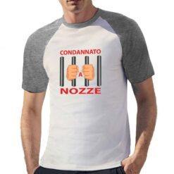 Condannato a Nozze t-shirt bicolor personalizzata uomo digitalshirt grigia