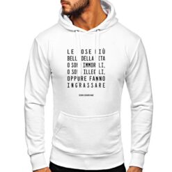 Cose felpa con cappuccio personalizzata uomo digitalshirt bianca