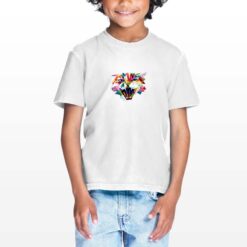 Crazy Cat t-shirt personalizzata bambino digitalshirt bianca