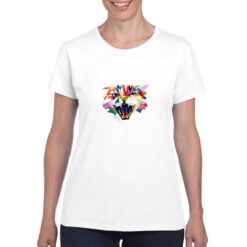 Crazy Cat t-shirt personalizzata donna digitalshirt bianco