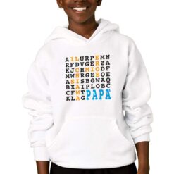 Cruciverba Papà felpa con cappuccio personalizzata bambino digitalshirtbianco