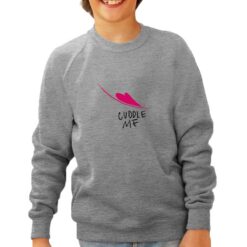 Cuddle Me felpa senza cappuccio personalizzata bambino digitalshirt grigia