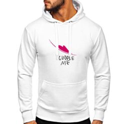 Cuddle Me felpa con cappuccio personalizzata uomo digitalshirt bianca