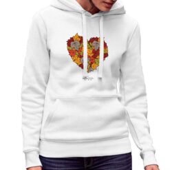 Cuore Autunno felpa con cappuccio personalizzata donna digitalshirt bianca.jpg