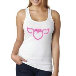 Cuore Diavoletto canottiera personalizzata donna digitalshirt bianca