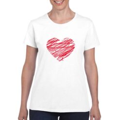 Cuore Fili t-shirt personalizzata donna digitalshirt bianco