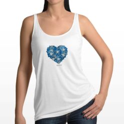 Cuore Inverno canottiera personalizzata donna digitalshirt bianca