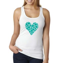 Cuore canottiera personalizzata donna digitalshirt bianca