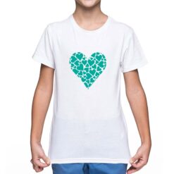 Cuore t-shirt personalizzata bambino digitalshirt bianca