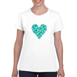 Cuore t-shirt personalizzata donna digitalshirt bianco