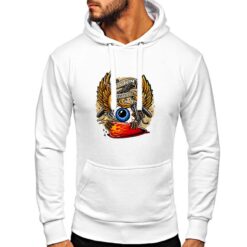 Custom Culture felpa con cappuccio personalizzata uomo digitalshirt bianca