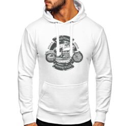 Custom Motorcycle felpa con cappuccio personalizzata uomo digitalshirt bianca