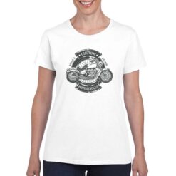 Custom Motorcycle t-shirt personalizzata donna digitalshirt bianco