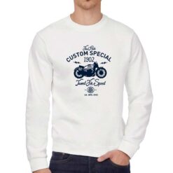 Custom Special felpa senza cappuccio personalizzata uomo digitalshirt bianca