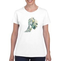 Cyborg t-shirt personalizzata donna digitalshirt bianco