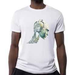 Cyborg t-shirt personalizzata uomo digitalshirt bianca