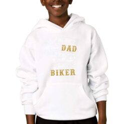 Dad Biker felpa con cappuccio personalizzata bambino digitalshirtbianco